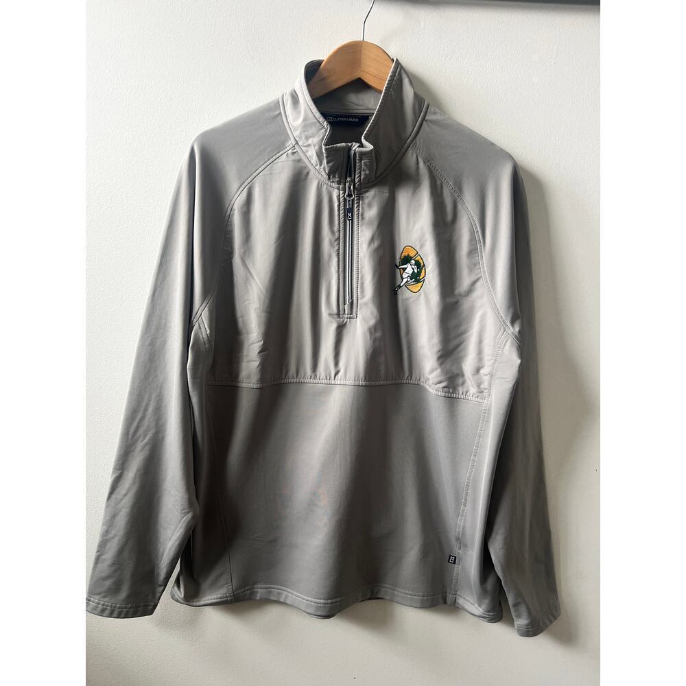 Cutter & Buck men's Green Bay Packers 1/4 zip pullover top men's size large